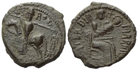 MILETO. Ruggero II (1085-1101), Follaro. Mir 497; Cu; 9,29 gr; Raro.  BB/SPL