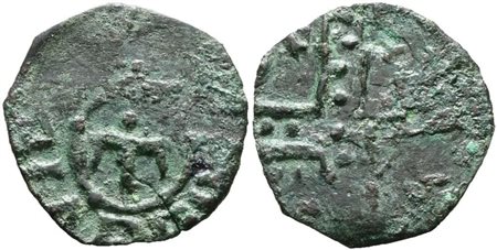 MILETO. Ruggero II (1085-1101), Follaro. Mir 495; Cu; 1,67gr; RR  BB