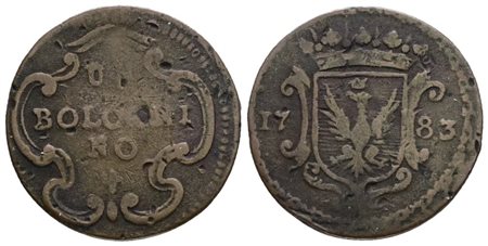MODENA. Ercole III d'Este (1780-1796). Bolognino 1783. Cu; 2,79gr; Mir 862/1; MB