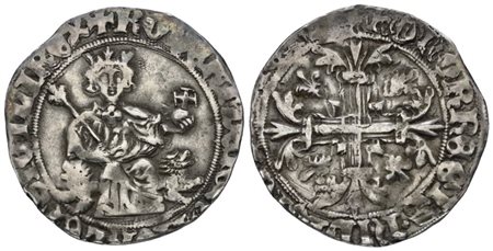 NAPOLI. REGNO DI NAPOLI. Roberto d'Angiò (1309-1343). Gigliato. Ag; 3,95gr; BB