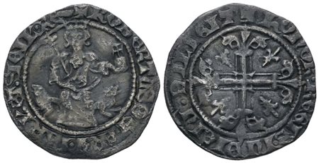 NAPOLI. REGNO DI NAPOLI. Roberto d'Angiò (1309-1343). Gigliato. Ag; 3,73gr; Q.BB