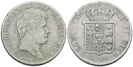 NAPOLI. REGNO DELLE DUE SICILIE. Ferdinando II di Borbone (1830-1859). Piastra 120 grana 1834. Ag; 27,5gr; Gig.58; BB/SPL