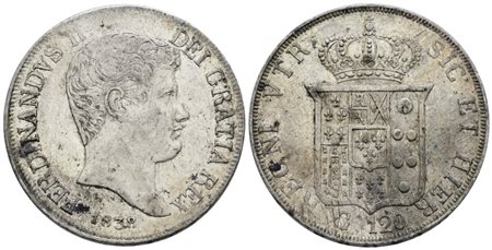 NAPOLI. REGNO DELLE DUE SICILIE. Ferdinando II di Borbone (1830-1859). Piastra 120 grana 1838. Ag; 27,5gr; Gig.63; BB/SPL
