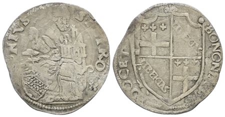 STATO PONTIFICIO. BOLOGNA. Clemente VII (1523-1534). Grosso. Ag; 1,8gr; Munt.25var; MB/BB