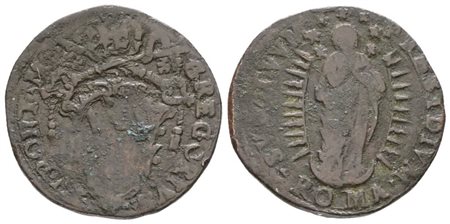 STATO PONTIFICIO. ROMA. Gregorio XV (1621-1623). Quattrino. Mi; 3.3gr; Munt.28; MB/BB