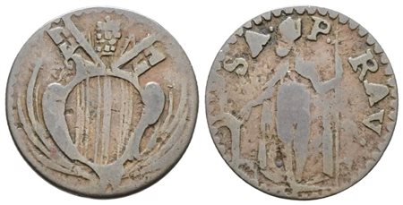 STATO PONTIFICIO. RAVENNA. Benedetto XIV (1740-1758). Quattrino. Cu; 2,2gr; Munt.814; MIR 2681/1; Raro; MB