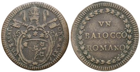 STATO PONTIFICIO. ROMA. Pio VI (1775-1799). Baiocco anno XI. Cu; 13gr; Munt.129; MIR 2792/5; NC; BB
