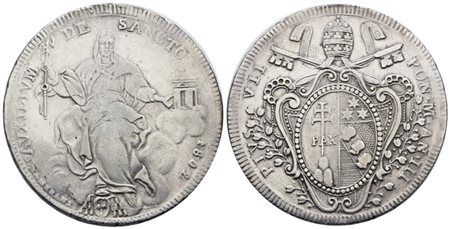 STATO PONTIFICIO. ROMA. Pio VII (1800-1823). Scudo 1802 A.III. Ag; 26,49gr; Gig.22; BB, ex mount