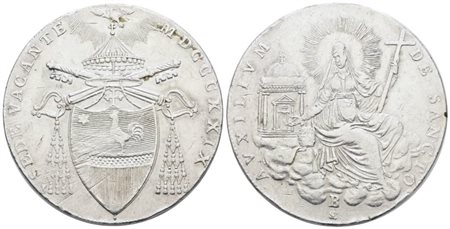 STATO PONTIFICIO. BOLOGNA. Sede Vacante (1829). Scudo 1829. Ag; 26,43gr; Gig.4; NC; BB, colpetti al bordo