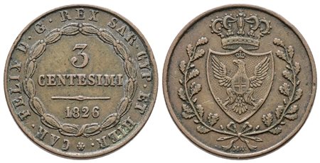 RE ELETTO. Vittorio Emanuele II (1859-1860). 3 centesimi 1859. Gig.21; Cu; 6gr. BB