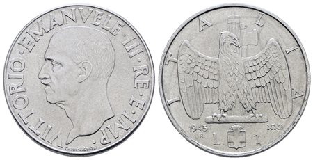 REGNO D'ITALIA. Vittorio Emanuele III (1900-1943). Lira 1943 "Impero". Ac; 8gr; Gig. 159; Raro; SPL/FDC