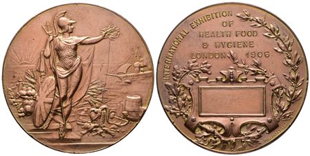 INGHILTERRA. Medaglia per l'esposizione di Londra del 1906. Ae; 57,6mm. qFDC