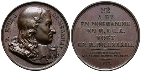 PERSONAGGI. Medaglia F. Eudes de Mezeray 1817. Ae; 36,68gr; 41,01mm  SPL+