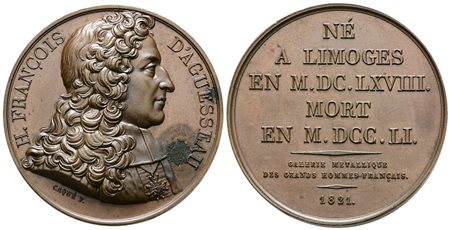 PERSONAGGI. Medaglia 1821 Henry Francois d'Aguesseau. Ae; 38,75gr; 40,96mm. SPL