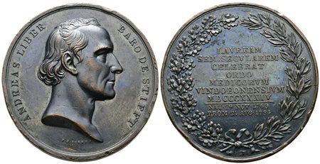 PERSONAGGI. Medaglia 1834 Andrea Liber de Stift. Ae; 73,83gr; 51,99mm. BB