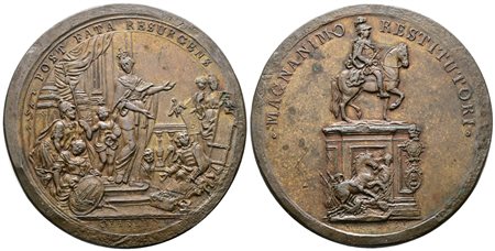 PORTOGALLO. Medaglia 1775 per il monumento equestre a Giuseppe I re del Portogallo. Ae; 31,67gr; 47,75mm  BB+