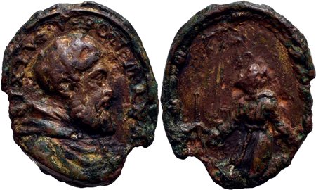 STATO PONTIFICIO. Sisto V (1585-1590) - Medaglia - (AE g. 3,27) RRR mm. 15x19. BB+