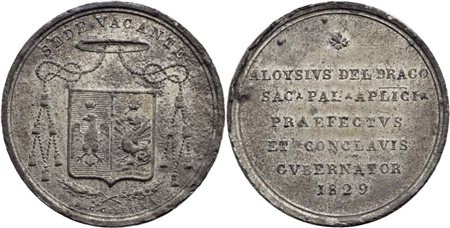 STATO PONTIFICIO. Sede Vacante (1829). Medaglia. Mb; 31mm. 11,9g. R qSPL