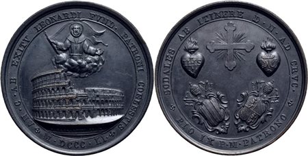 STATO PONTIFICIO. Pio IX (1846-1878). Medaglia 1851 La Via Crucis al Colosseo Ø: 37 mm. - (AE g. 29,9) FDC