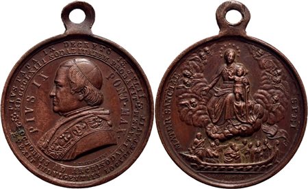 STATO PONTIFICIO. Pio IX (1846-1878). Medaglia 1863 Madre di buona speranza Ø: 29 mm (AE g. 10,7) qSPL