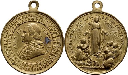 STATO PONTIFICIO. Pio IX (1846-1878). Medaglia 1866 Figlie di Maria Ø: 34 mm. (AE g. 16,67) SPL+