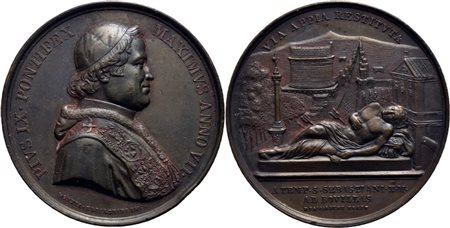 STATO PONTIFICIO. Pio IX (1846-1878). Medaglia - A. VII - AE Mont. 71 Ex Nomisma 2017. SPL-FDC