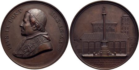 STATO PONTIFICIO. Pio IX (1846-1878). Medaglia - A. XX - AE Mont. 84 Ex Bernardi 1975. FDC