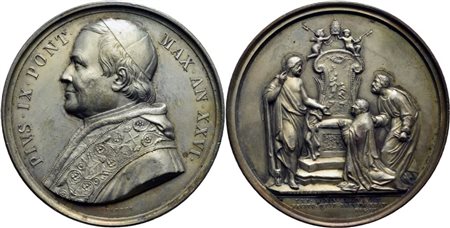 STATO PONTIFICIO. Pio IX (1846-1878). Medaglia - A. XXVI - AG Mont. 58 Ex Bernardi 1973. SPL+