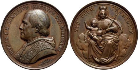 STATO PONTIFICIO. Pio IX (1846-1878). Medaglia 1869 Concilio Ecumenico  Ø: 47 mm. (AE g. 50) R  qFDC