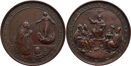 STATO PONTIFICIO. Pio IX (1846-1878). Medaglia 1869 Concilio Ecumenico Ø: 47 mm. (AE g. 43) SPL-FDC