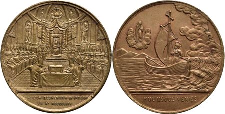 STATO PONTIFICIO. Pio IX (1846-1878). Medaglia 1869 Concilio Ecumenico Vaticano Ø: 36 mm. (AE g. 18,8) SPL+