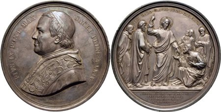 STATO PONTIFICIO. Pio IX (1846-1878). Medaglia 1869 Concilio Ecumenico. Ø: 74 mm. - (AG g. 193) RR. FDC