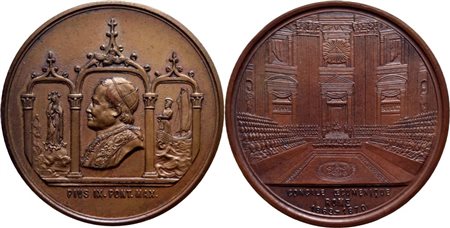 STATO PONTIFICIO. Pio IX (1846-1878). Medaglia - 1870 - Concilio Ecumenico Ø: 36 mm. - AE Bart. XXV-9 Ex Nascia 1977. qFDC
