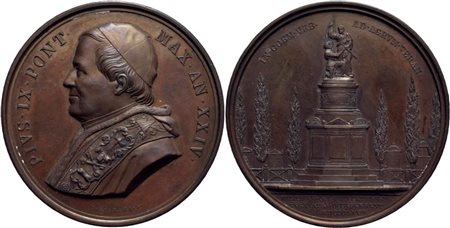 STATO PONTIFICIO. Pio IX (1846-1878). Medaglia - A. XXIV - AE Mont. 88 Ex Nascia 1977. FDC