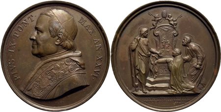 STATO PONTIFICIO. Pio IX (1846-1878). Medaglia - A. XXVI - AE Mont. 90 Ex Nascia 1977. FDC