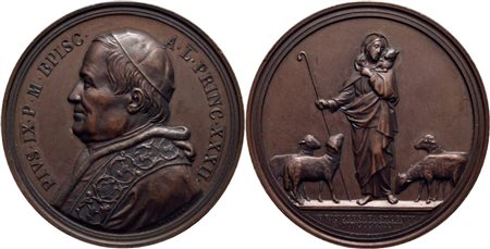 STATO PONTIFICIO. Pio IX (1846-1878). Medaglia - A. XXXII - (AE g. 39,8) Mont. 96 Ex Bernardi 1973. qFDC/FDC