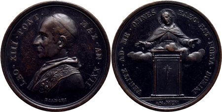 ROMA. Leone XIII (1878-1903) - Medaglia - 1900 A. XXII Opus: Bianchi Ø: 30 mm. - AE Mod. 317. FDC