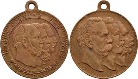 SAVOIA - Umberto I (1878-1900) - Medaglia - 1888 - Triplice Alleanza Ø: 23 mm. - (AE g. 4). qFDC