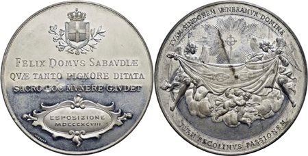 SAVOIA - Umberto I  Medaglia 1898 - Esposizione della Sacra Sindone Opus: A. C. Ø: 47 mm. - (MB g. 41,8). qFDC