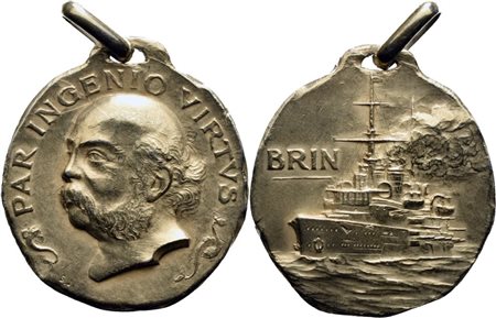 SAVOIA - V.Emanuele III (1900-1943) - Medaglia - 1901 - Regia Nave Benedetto Brin Ø: 28 mm. - (MB g. 12,2) R. SPL