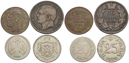 SERBIA - JUGOSLAVIA. Lotto di 4 monete. Nominali, metalli, date e conservazioni varie.