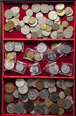 VARIE NAZIONI. Lotto multiplo di varie e numerose monete mondiali. Metalli, nominali e conservazioni varie.