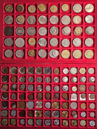 VARIE NAZIONI. Lotto multiplo di varie monete mondiali. Metalli, nominali e conservazioni varie.