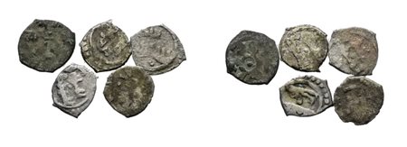 MESSINA. REGNO DI SICILIA. Lotto di 5 Kharrub islamiche. Date, nominali, conservazioni e metalli vari