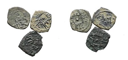 MESSINA. REGNO DI SICILIA. Ruggero I (1072-1101). Lotto di 3 kharrube. Mi; conservazioni e pesi vari