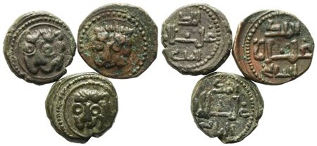 MESSINA. REGNO DI SICILIA. Gugliemo II (1166-1189). Interessante lotto di n. 3 follari. Spahr 118. Mir 37. BB+.Ae CONSERVAZIONI VARIE 