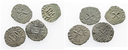 MESSINA. REGNO DI SICILIA. Carlo I D'Angiò - Lotto di 4 denari. Date, nominali, conservazioni e metalli vari