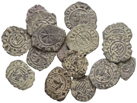 MESSINA. Regno di Sicilia. LOTTO DI 16 DENARI ARAGONESI. Mi; Conservazioni varie.