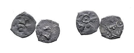 PALERMO. Al Mustansir (1036-1094). Lotto di 2 Kharrube. Tarascio 55; Ag  CONSERVAZIONI VARIE