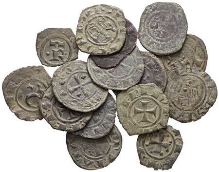 SICILIA. SVEVI. LOTTO MULTIPLO DI N. 15 DENARI; Mi; Conservazioni varie.